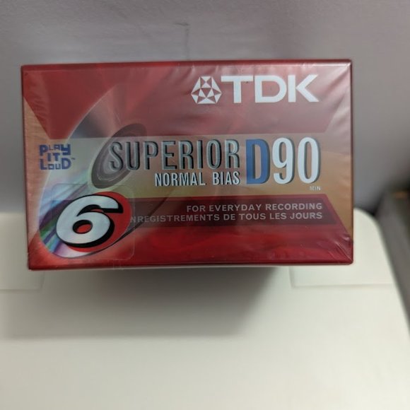 NEW 6 Pack TDK Superior D90 Normal Bias Type 1 Blank Cassette Tapes - Picture 1 of 3